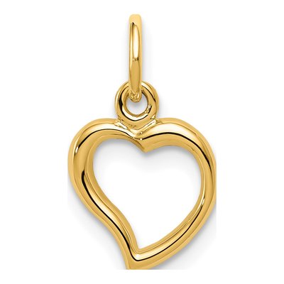 10K Yellow Gold Cut-Out Heart Pendant