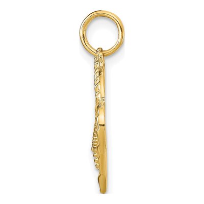 10K Yellow Gold Double Heart Pendant – view 3