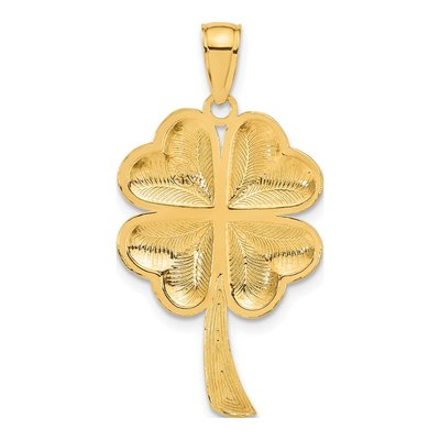 10K Yellow Gold 4-Leaf Clover Pendant – view 4