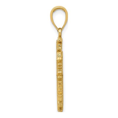 10K Yellow Gold Snowflake Pendant – view 3