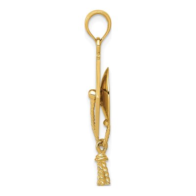 10K Yellow Gold Graduation Cap Pendant – view 3