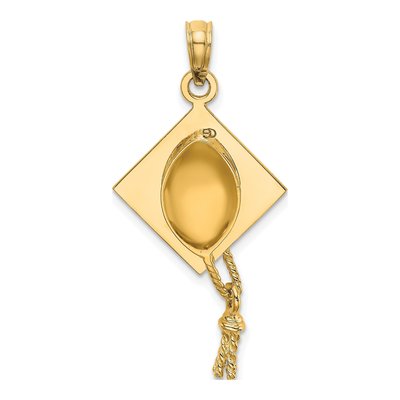 10K Yellow Gold Graduation Cap Pendant – view 5