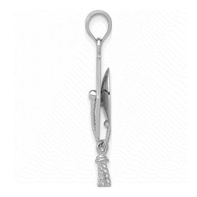 10K White Gold Graduation Cap Charm – view 3