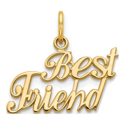 10K Yellow Gold BEST Friend Pendant