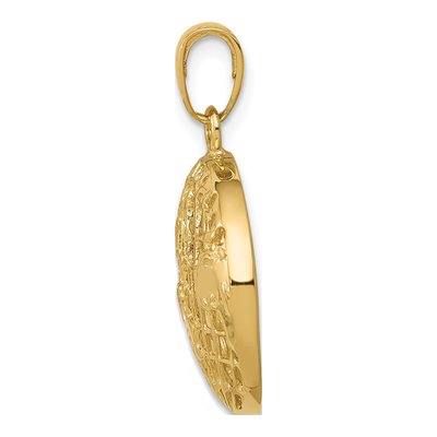 10K Yellow Gold Globe Pendant – view 3