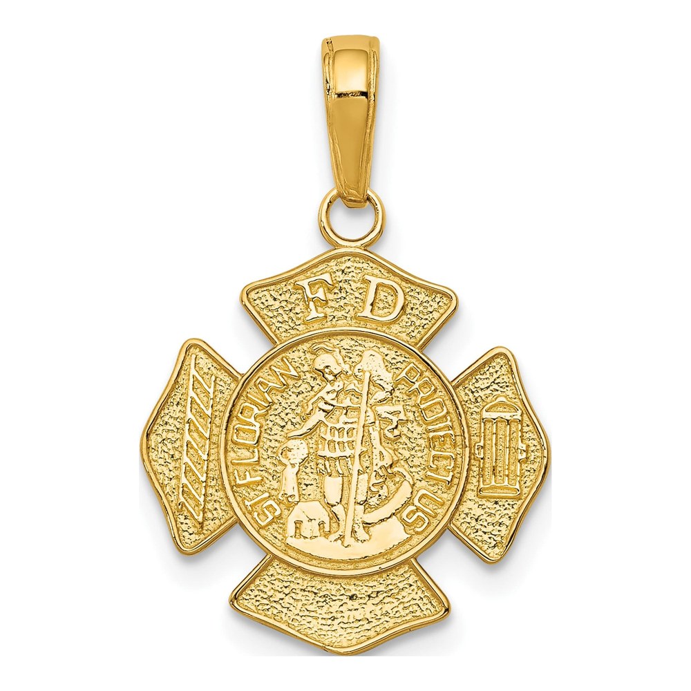 10K Yellow Gold St Florian Fire Dept Pendant