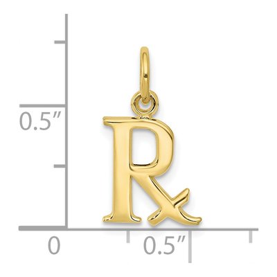 10K Yellow Gold RX Symbol Charm – view 4