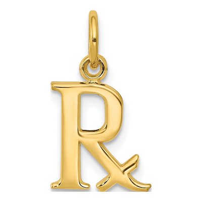 10K Yellow Gold RX Symbol Charm
