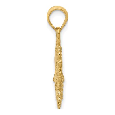 10K Yellow Gold Reversible Sun Pendant – view 3