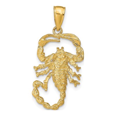10K Yellow Gold Scorpion Pendant