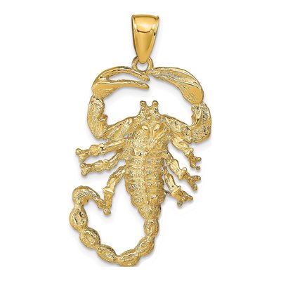 10K Yellow Gold Scorpion Pendant