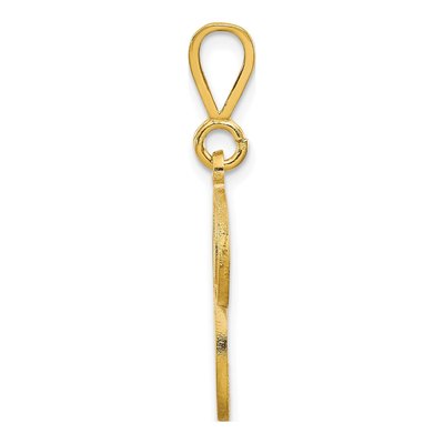 10K Yellow Gold Filigree Initial P Pendant – view 3