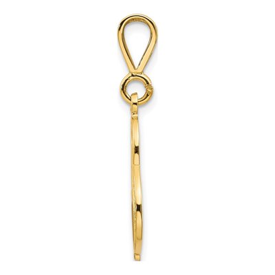 10K Yellow Gold Filigree Initial S Pendant – view 3
