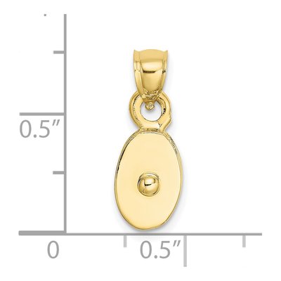 10K Yellow Gold 3D Moveable Pulley Charm – view 4