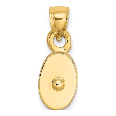 10K Yellow Gold 3D Moveable Pulley Charm