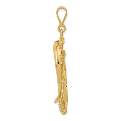 10K Yellow Gold Anchor Pendant – view 3