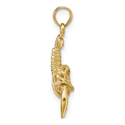 10K Yellow Gold 3D Moveable Pendant – view 3