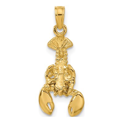 10K Yellow Gold 3D Moveable Pendant – view 4