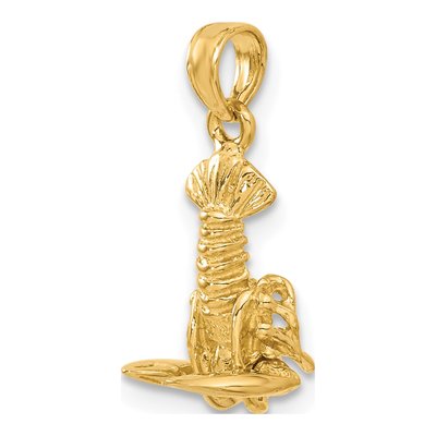 10K Yellow Gold 3D Moveable Pendant – view 7