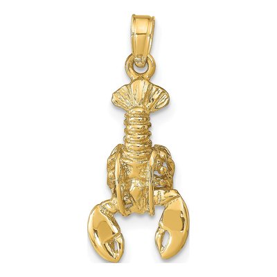 10K Yellow Gold 3D Moveable Pendant