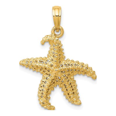 10K Yellow Gold Starfish Pendant