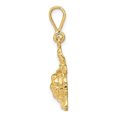 10K Yellow Gold Sea Turtle Pendant – view 3