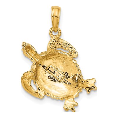 10K Yellow Gold Turtle Pendant – view 4