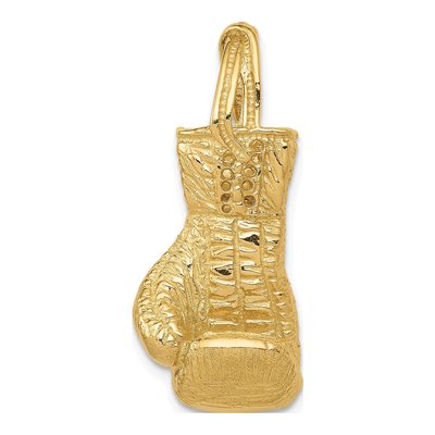 10K Yellow Gold 3-D Boxing Glove Pendant