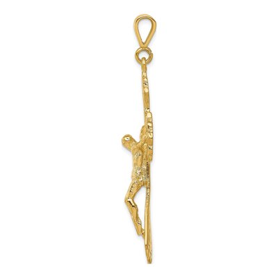 10K Yellow Gold Crucifix Pendant – view 3