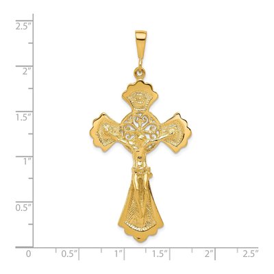 10K Yellow Gold Crucifix Pendant – view 4