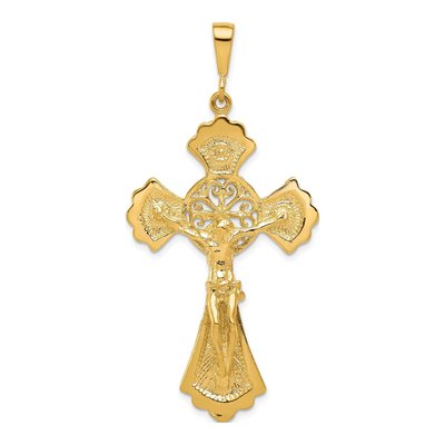 10K Yellow Gold Crucifix Pendant