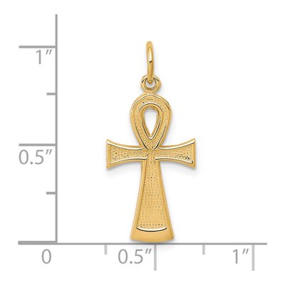 10K Yellow Gold Ankh Cross Pendant – view 4