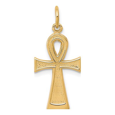 10K Yellow Gold Ankh Cross Pendant