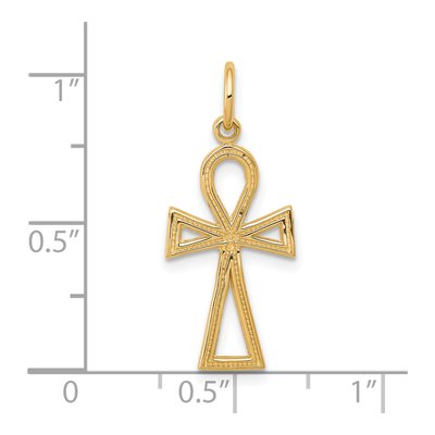 10K Yellow Gold Ankh Cross Pendant – view 4