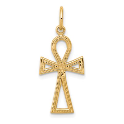 10K Yellow Gold Ankh Cross Pendant