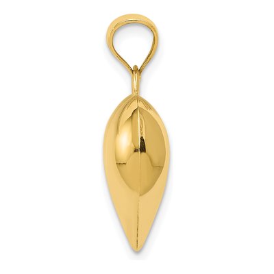 10K Yellow Gold Puffed Heart Pendant – view 3