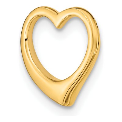 10K Yellow Gold Floating Heart Slide Pendant – view 6