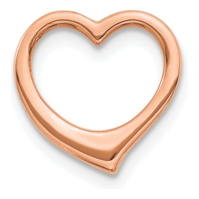 10K Rose Gold Floating Heart Slide Pendant