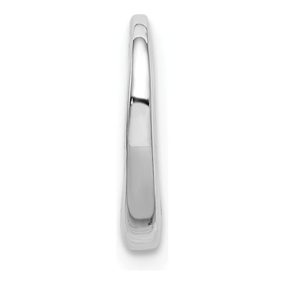 10K White Gold Floating Heart Slide Pendant – view 3