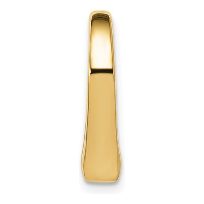 10K Yellow Gold Large Floating Heart Slide Pendant – view 3