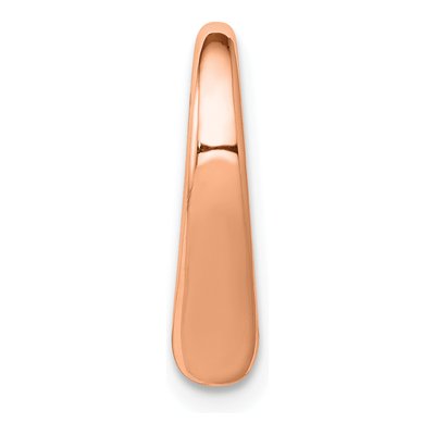 10K Rose Gold Large Floating Heart Chain Slide – view 3