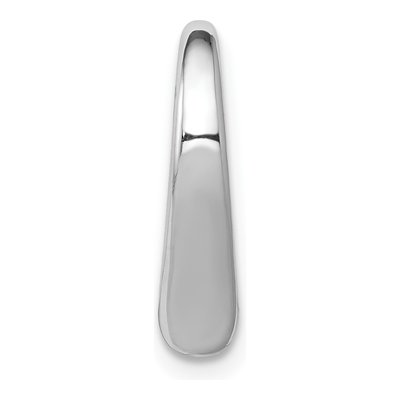 10K White Gold Floating Heart Slide Pendant – view 3