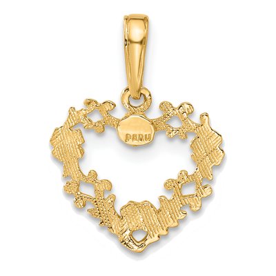 10K Yellow Gold Heart Pendant – view 5