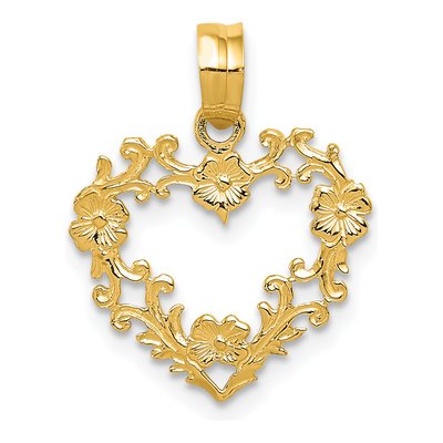10K Yellow Gold Heart Pendant