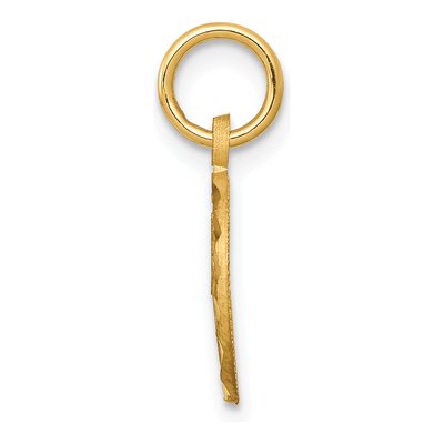 10K Yellow Gold Small Eternal Cross Circle Pendant – view 3