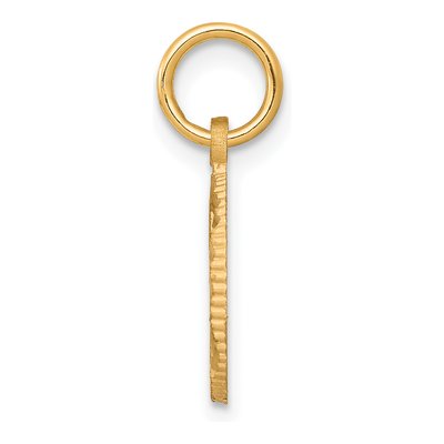 10K Yellow Gold Eternal Life Cross Circle Charm – view 3