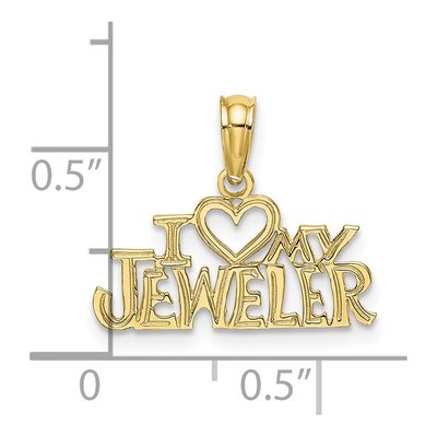 10K Yellow Gold I Heart My Jeweler Charm – view 4