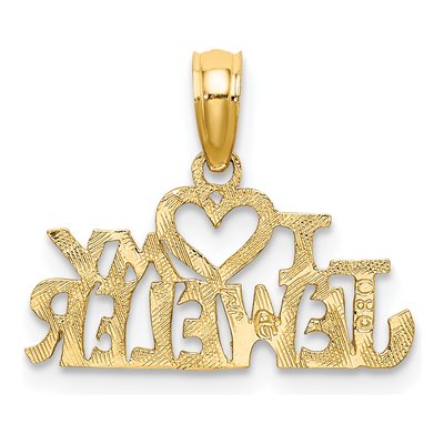 10K Yellow Gold I Heart My Jeweler Charm – view 5