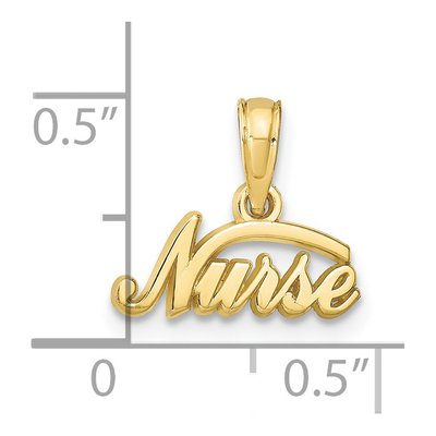 10K Yellow Gold Nurse Pendant – view 5