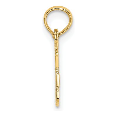 10K Yellow Gold Best Grandma Flower Pendant – view 3
